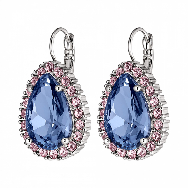 FIORA Silver LIGHT BLUE/ROSE in the group Earrings / Silver Earrings at SCANDINAVIAN JEWELRY DESIGN (440067)