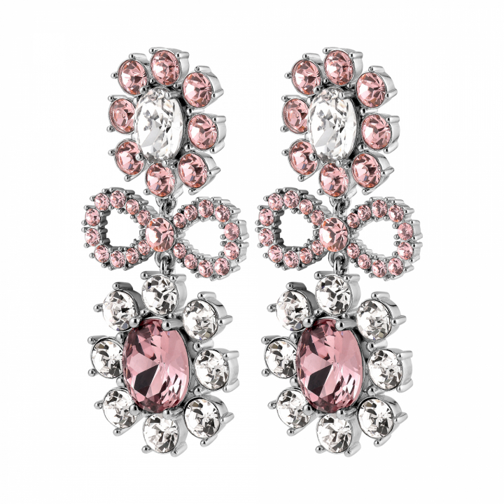 LILLIAN Silver ROSE/CRYSTAL in the group Earrings / Silver Earrings at SCANDINAVIAN JEWELRY DESIGN (440079)