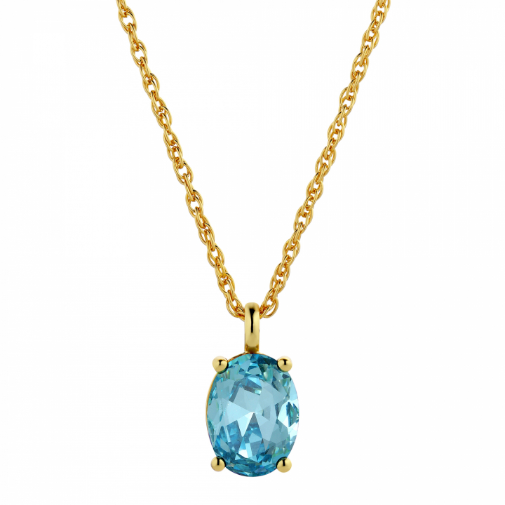 BARGA Gold AQUA in the group Necklaces / Gold Necklaces at SCANDINAVIAN JEWELRY DESIGN (440091)