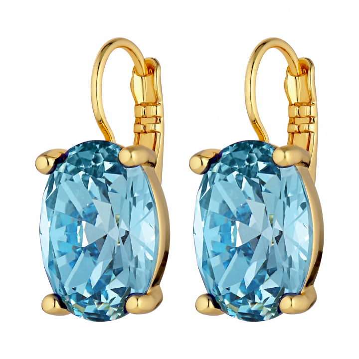 CHANTAL Gold AQUA in the group Earrings / Gold Earrings at SCANDINAVIAN JEWELRY DESIGN (440097)