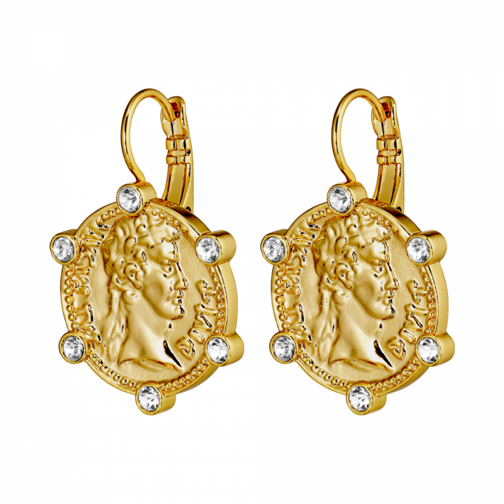 COMO Gold CRYSTAL in the group Earrings / Gold Earrings at SCANDINAVIAN JEWELRY DESIGN (440118)