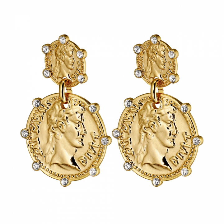MONZA Gold CRYSTAL in the group Earrings / Gold Earrings at SCANDINAVIAN JEWELRY DESIGN (440122)