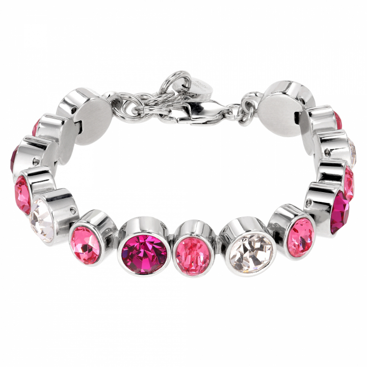 ELAINE Silver PINK/ROSE in the group Bracelets / Silver Bracelets at SCANDINAVIAN JEWELRY DESIGN (440125)