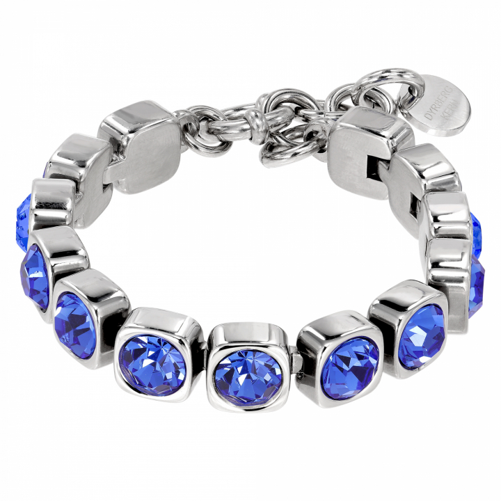 CONIAN Silver SAPPHIRE/CRYSTAL in the group Bracelets / Silver Bracelets at SCANDINAVIAN JEWELRY DESIGN (440127)