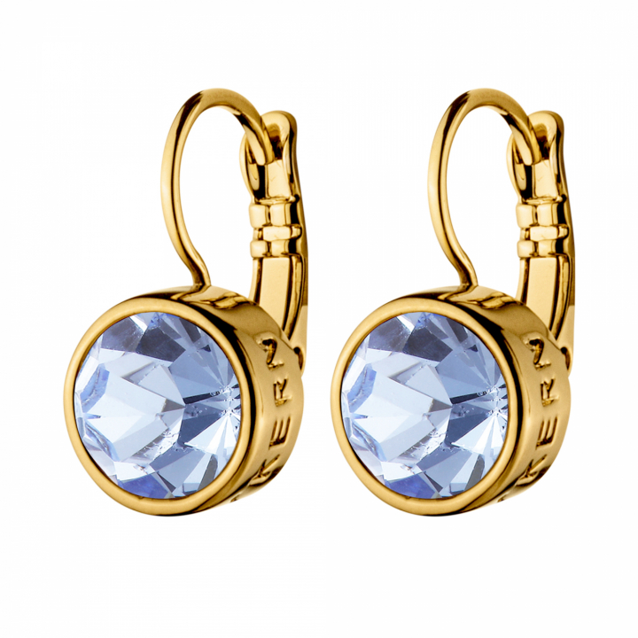 LOUISE Gold LIGHT SAPPHIRE in the group Earrings / Gold Earrings at SCANDINAVIAN JEWELRY DESIGN (440162)