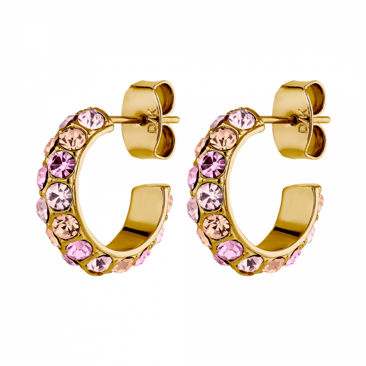 HEIDI Gold LIGHT ROSE in the group Earrings / Gold Earrings at SCANDINAVIAN JEWELRY DESIGN (440166)