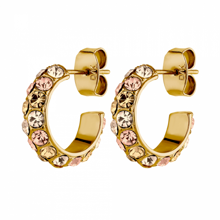 HEIDI Gold GOLDEN/PEACH in the group Earrings / Gold Earrings at SCANDINAVIAN JEWELRY DESIGN (440167)
