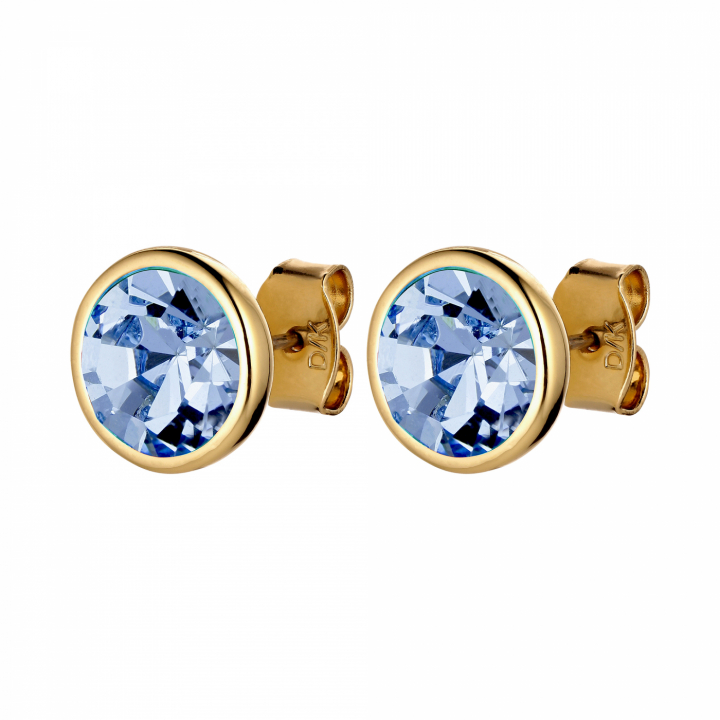 DIA Gold LIGHT SAPPHIRE in the group Earrings / Gold Earrings at SCANDINAVIAN JEWELRY DESIGN (440169)