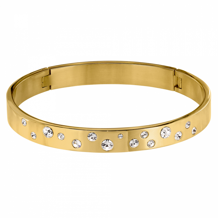 CLARE I Gold CRYSTAL in the group Bracelets / Gold Bracelets at SCANDINAVIAN JEWELRY DESIGN (440196)