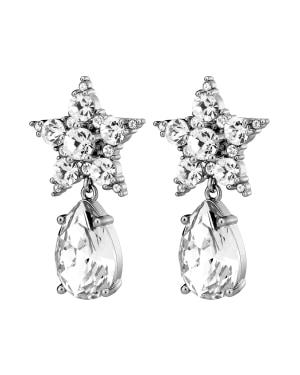 HYDRA SS CRYSTAL Earrings Silver in the group Earrings / Silver Earrings at SCANDINAVIAN JEWELRY DESIGN (450027)