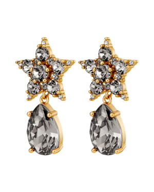 HYDRA SG GREY Earrings Gold in the group Earrings / Gold Earrings at SCANDINAVIAN JEWELRY DESIGN (450029)