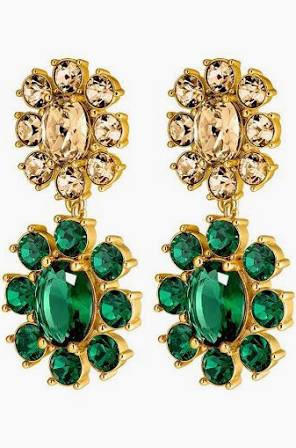 LINA SG EMERALD GREEN in the group Earrings / Gold Earrings at SCANDINAVIAN JEWELRY DESIGN (450073)