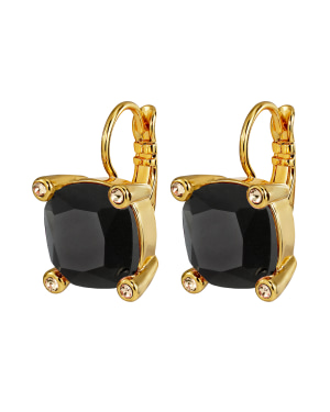 TANA SG BLACK Earrings Gold in the group Earrings / Gold Earrings at SCANDINAVIAN JEWELRY DESIGN (450114)