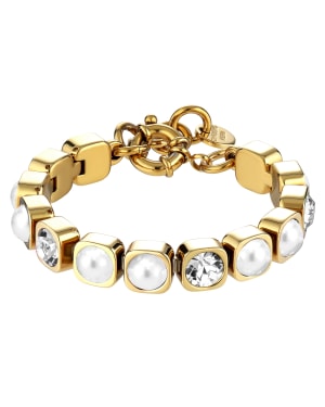 CONIAN SG CRYSTAL / WHITE PEARL Bracelet in the group Bracelets / Gold Bracelets at SCANDINAVIAN JEWELRY DESIGN (450157)