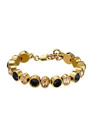 ELAINE SG BLACK /GOLDEN Bracelet in the group Bracelets / Gold Bracelets at SCANDINAVIAN JEWELRY DESIGN (450164)