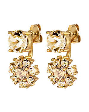 FLOSS SG GOLDEN_CRYSTAL Earrings Gold in the group Earrings / Gold Earrings at SCANDINAVIAN JEWELRY DESIGN (460083)