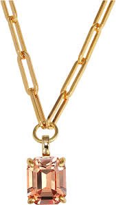 OCTA SG PEACH Necklace Gold in the group Necklaces / Gold Necklaces at SCANDINAVIAN JEWELRY DESIGN (460530)
