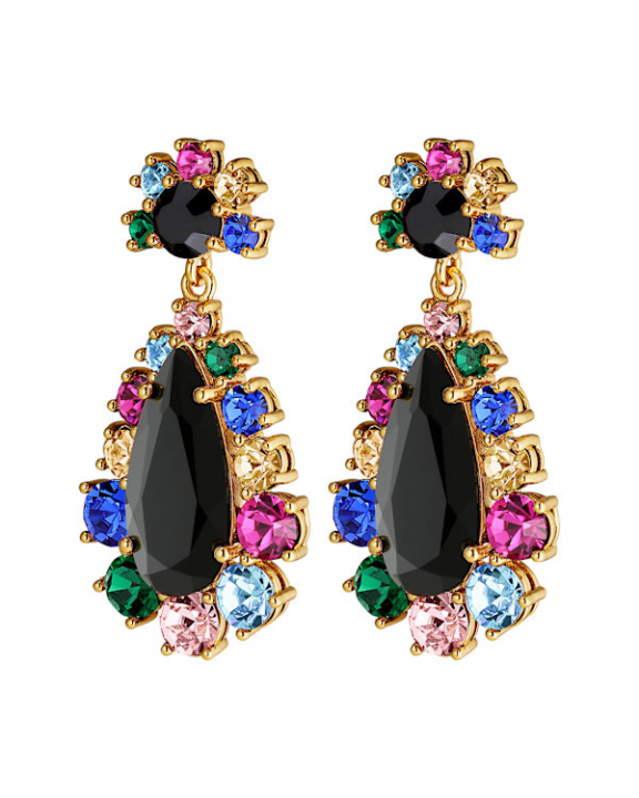 LUCIA SG RAINBOW EARRINGS GOLD in the group Earrings / Gold Earrings at SCANDINAVIAN JEWELRY DESIGN (470156)