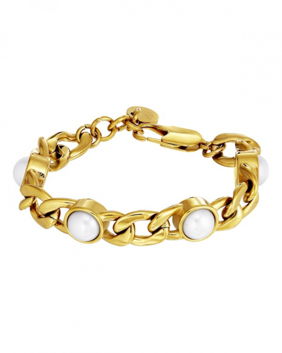 ARIANE SG WHITE PEARL BRACELET GOLD in the group Bracelets / Gold Bracelets at SCANDINAVIAN JEWELRY DESIGN (470157)