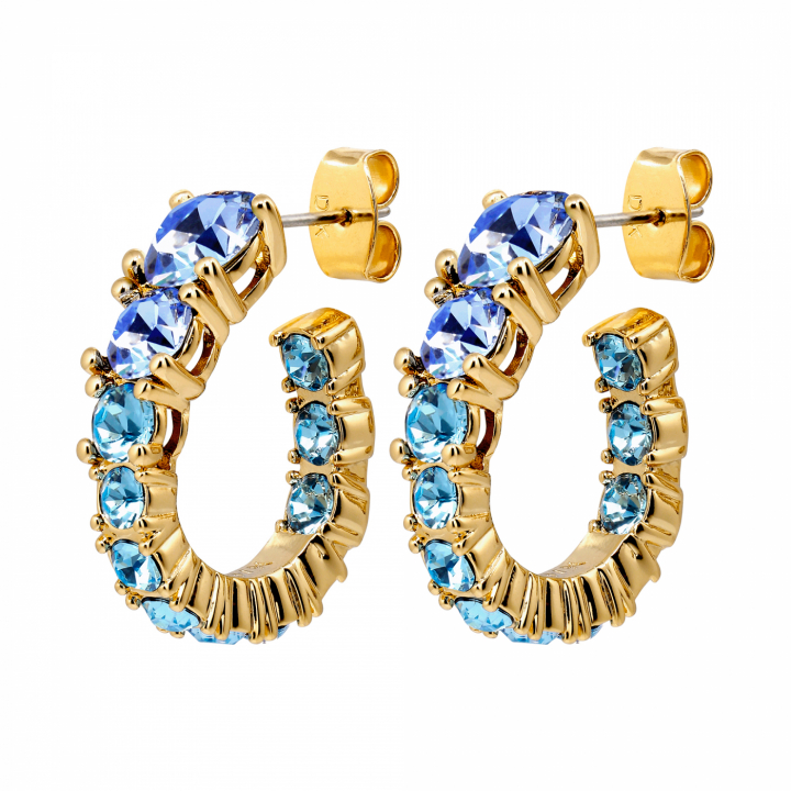 KOLOS SG AQUA Earrings Gold in the group Earrings / Gold Earrings at SCANDINAVIAN JEWELRY DESIGN (480026)