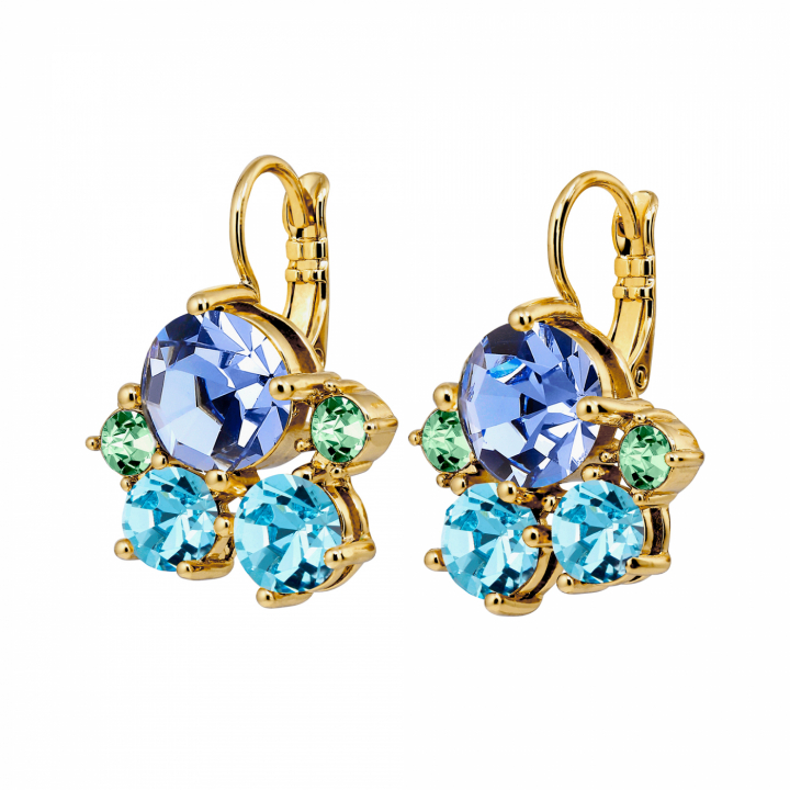 DISAR SG AQUA Earrings Gold in the group Earrings / Gold Earrings at SCANDINAVIAN JEWELRY DESIGN (480089)