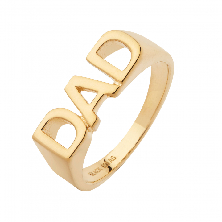 Dad Ring Goldplated Silver in the group Rings / Gold Rings at SCANDINAVIAN JEWELRY DESIGN (500346)