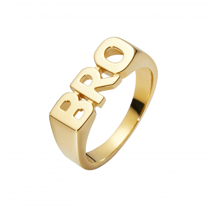 BRO Ring Goldplated Silver in the group Rings / Gold Rings at SCANDINAVIAN JEWELRY DESIGN (500463YG)