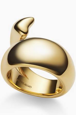 Sagene Ring Goldplated Silver in the group Rings / Gold Rings at SCANDINAVIAN JEWELRY DESIGN (500484YG)