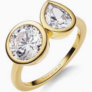 You & Me Ring Gold in the group Rings / Gold Rings at SCANDINAVIAN JEWELRY DESIGN (500491YG)
