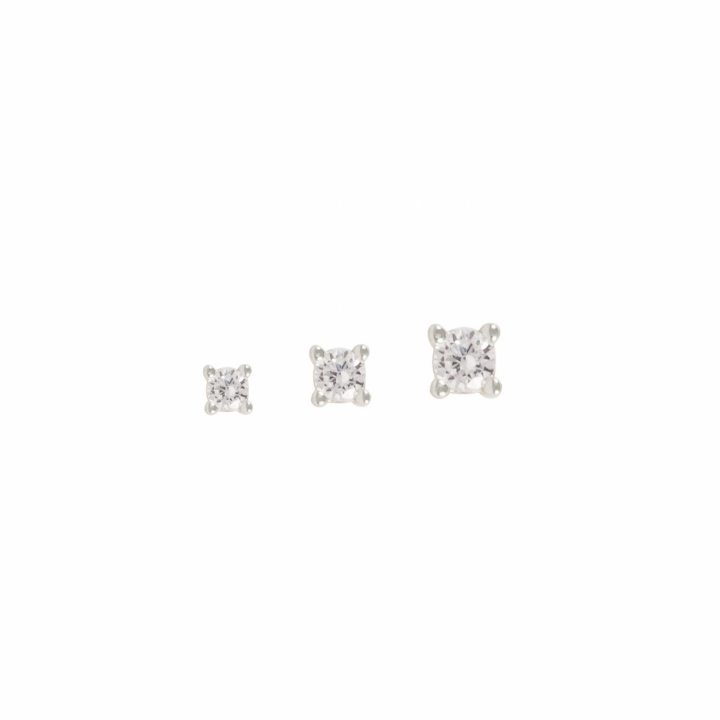 Siri mini Earrings set Silver in the group Earrings / Silver Earrings at SCANDINAVIAN JEWELRY DESIGN (732-6400-012)