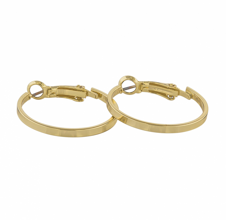 Moe ring Earring 25mm Gold in the group Earrings / Gold Earrings at SCANDINAVIAN JEWELRY DESIGN (746-9803-257-ONE)