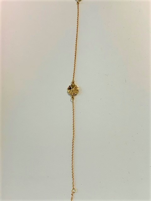 Uppland Bracelets 1 blomma Gold 17+2 cm in the group Bracelets / Gold Bracelets at SCANDINAVIAN JEWELRY DESIGN (820078180)