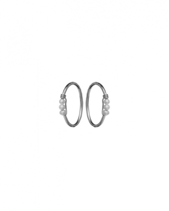 Dakota Earring Silver in the group Earrings / Pearl Earrings at SCANDINAVIAN JEWELRY DESIGN (9712C)