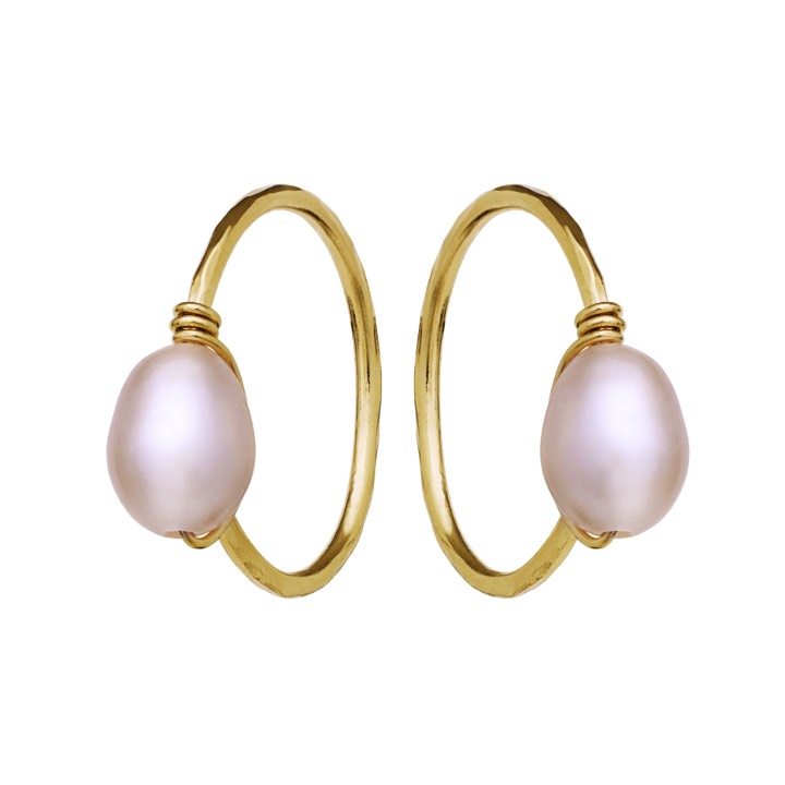 Aridane Earring (Gold) in the group Earrings / Pearl Earrings at SCANDINAVIAN JEWELRY DESIGN (9714a)