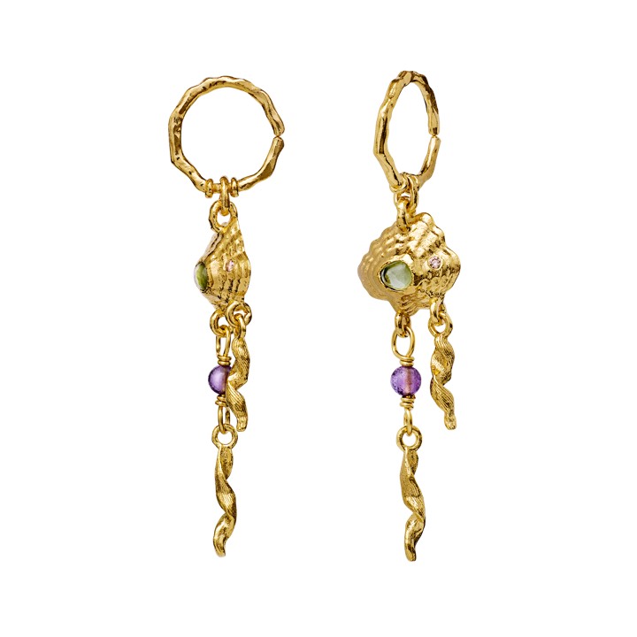 Trine Earring Gold in the group Earrings / Gold Earrings at SCANDINAVIAN JEWELRY DESIGN (9736a)