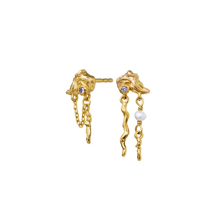 Baia Earring Gold in the group Earrings / Gold Earrings at SCANDINAVIAN JEWELRY DESIGN (9737a)