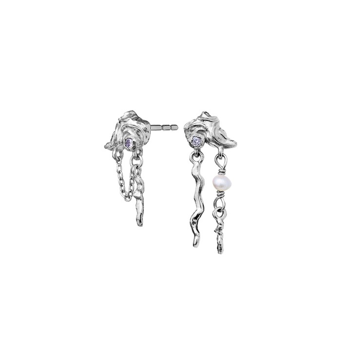 Baia Earring Silver in the group Earrings / Silver Earrings at SCANDINAVIAN JEWELRY DESIGN (9737c)