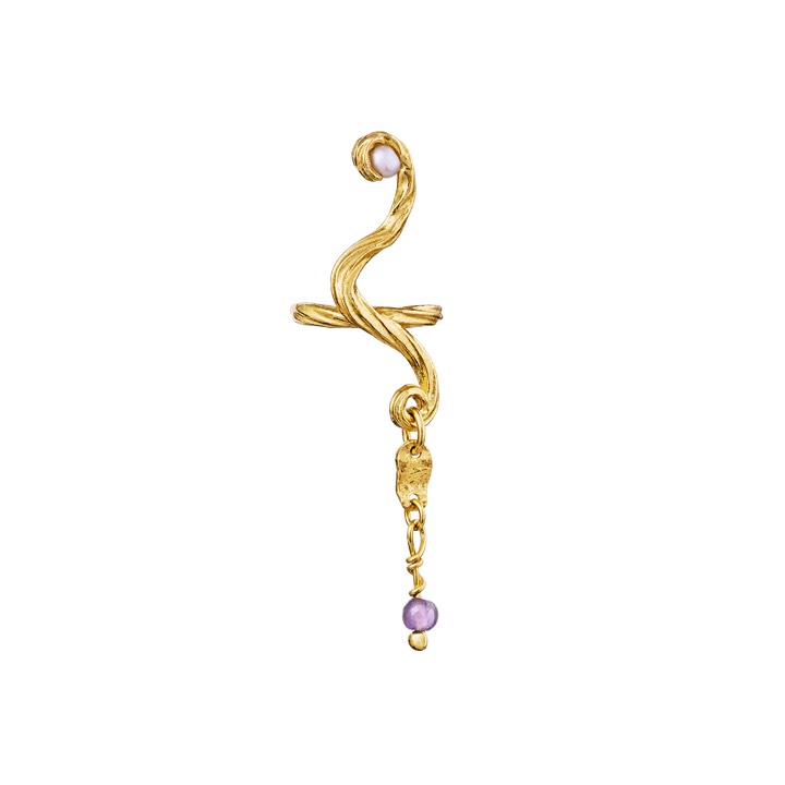 Elva Earcuff Gold in the group Earrings / Gold Earrings at SCANDINAVIAN JEWELRY DESIGN (9744a)