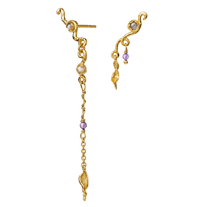 Isolde Earring Gold in the group Earrings / Gold Earrings at SCANDINAVIAN JEWELRY DESIGN (9748a)