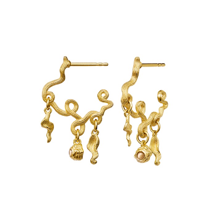 Rayon Earring Gold in the group Earrings / Gold Earrings at SCANDINAVIAN JEWELRY DESIGN (9750a)