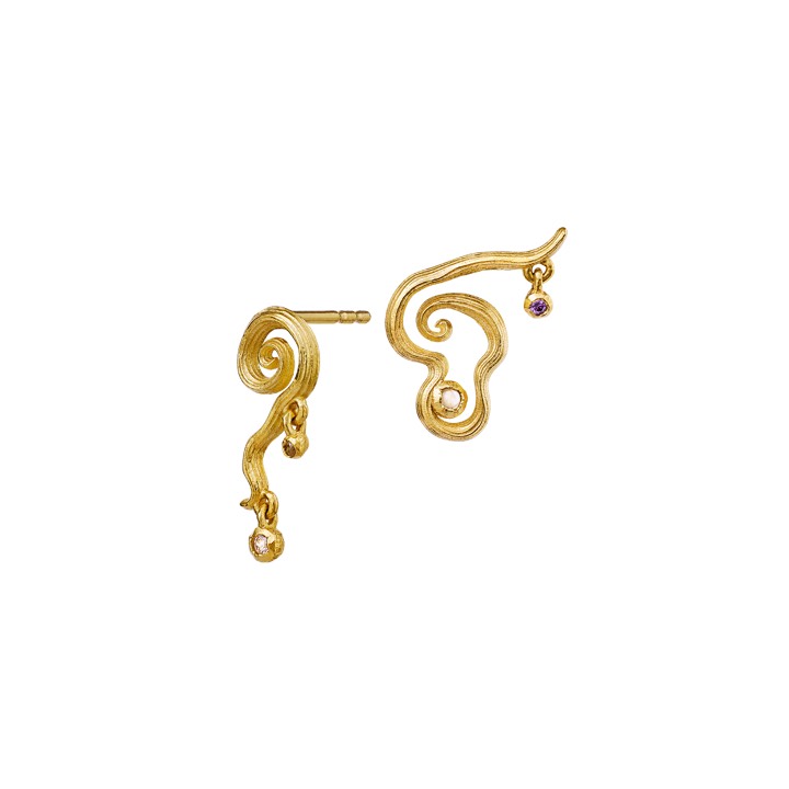 Elvira Earring Gold in the group Earrings / Gold Earrings at SCANDINAVIAN JEWELRY DESIGN (9751a)