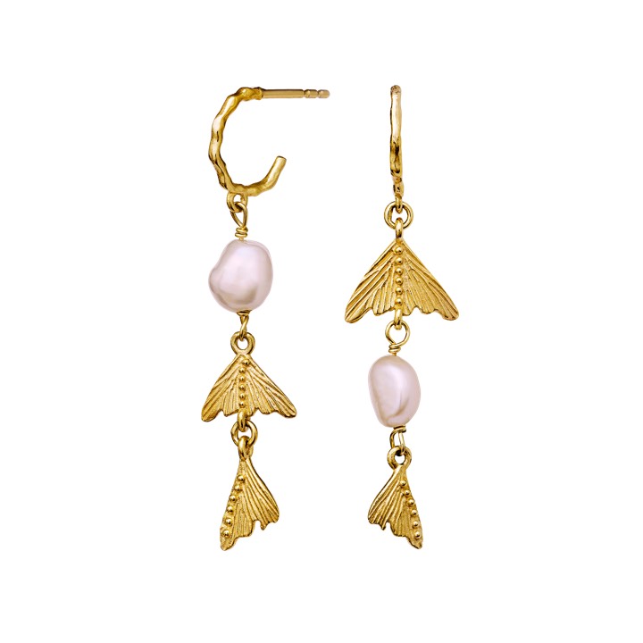 Luna Earring Gold in the group Earrings / Pearl Earrings at SCANDINAVIAN JEWELRY DESIGN (9756a)