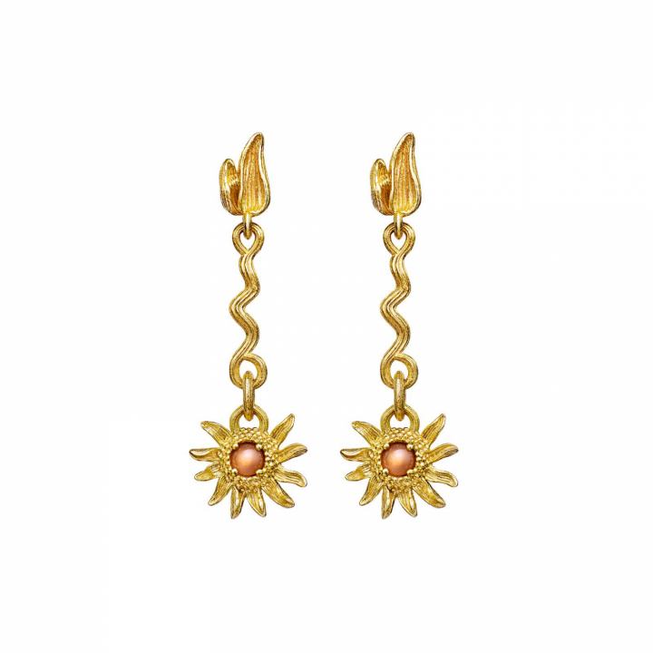 Solveig Earring Gold in the group Earrings / Gold Earrings at SCANDINAVIAN JEWELRY DESIGN (9763a)