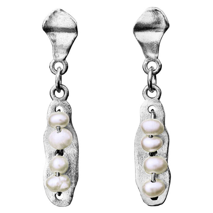 Mai Earring Silver in the group Earrings / Pearl Earrings at SCANDINAVIAN JEWELRY DESIGN (9771c)
