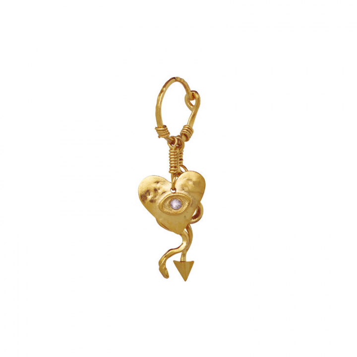 Harmonia Single Earring Gold in the group Earrings / Gold Earrings at SCANDINAVIAN JEWELRY DESIGN (9842A)