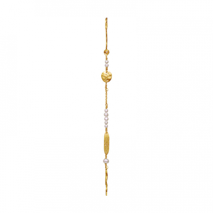 Aquila Single Earring Gold in the group Earrings / Pearl Earrings at SCANDINAVIAN JEWELRY DESIGN (9845A)