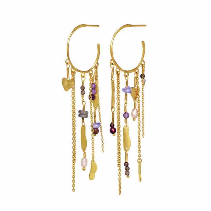 Galathea Earring Gold in the group Earrings / Gold Earrings at SCANDINAVIAN JEWELRY DESIGN (9858A)