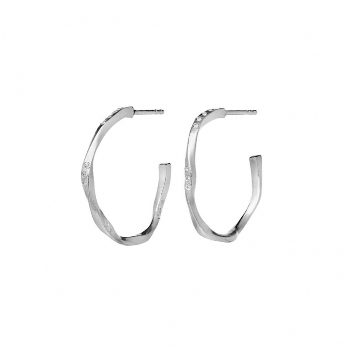 Echo Medium Earring Silver in the group Earrings / Silver Earrings at SCANDINAVIAN JEWELRY DESIGN (9862C)