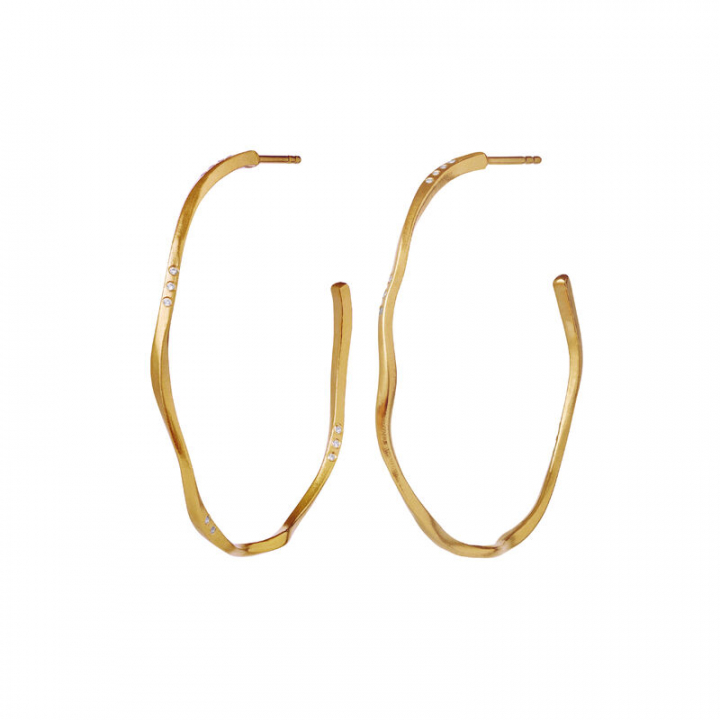 Echo Grande Earring Gold in the group Earrings / Gold Earrings at SCANDINAVIAN JEWELRY DESIGN (9863A)