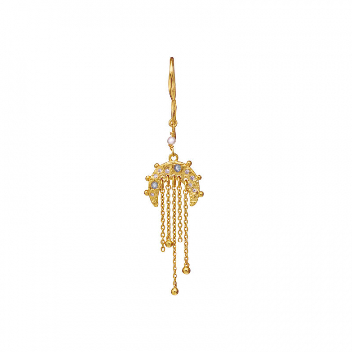 Paloma Single Earring Gold in the group Earrings / Gold Earrings at SCANDINAVIAN JEWELRY DESIGN (9868A)